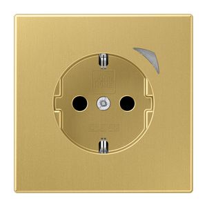 Wandcontactdoos LS990 messing klassiek Saf.+ HOME