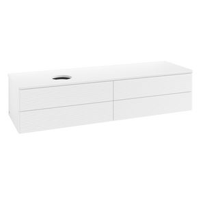 Wastafelonderkast Antao 1600x360x500mm White Matt Lacquer K26110MT