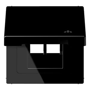 Klapdeksel LS990 zwart met symb.LAN