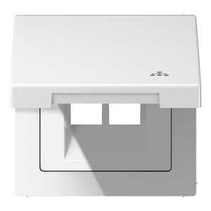 Klapdeksel LS990 alp.wit met symb.LAN