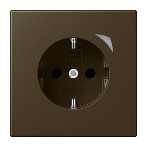 Wandcontactdoos LS990 messing antiek Saf.+ HOME