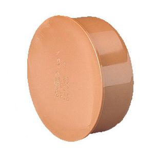 PVC kap voor mof-eind 125mm bruin