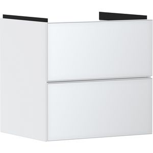 Onderkast mat wit / front metalic wit 580x475mm 2x la tbv wastafel Xevolos E 54175320