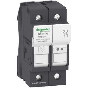 Zekeringhouder 1-polig + Nul -32A Zekeringmaat 10x38mm TeSys VVE=6