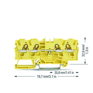 4-draads rijg 4mm² voor Ex e II-geel VVE=50