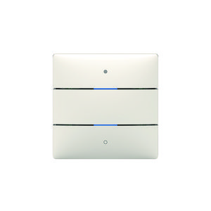 Tastsensor met 2 toetsen en 2 status LEDs KNX