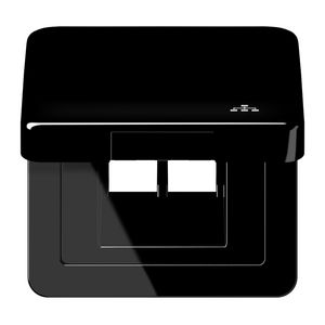 Klapdeksel CD500 zwart met symb.LAN