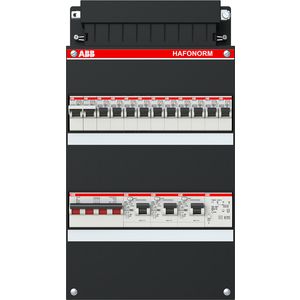 Installatiekast 10x achter 3x 30mA + FT + HS 3-f