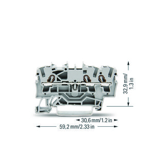 3-draads rijgklem 2,5mm² grijs 2002-1301