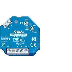 Elektr. PWM inbouw-leddimmer,12-36V DC,8-230V UC,t/m 7,5A