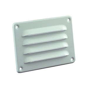 ALU schoepenrooster 130x90mm wit