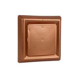 Vierkant afzuigventiel+klemmen Ø125mm roodkoper