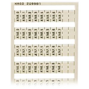 WSB-markeringskaart als kaart bedrukt wit 209-981 VVE=5