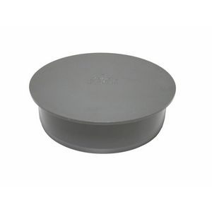 PVC lijmkap 90mm grijs