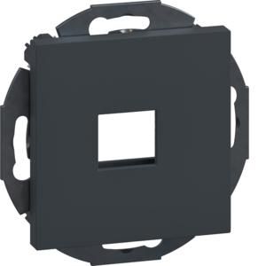 Draagplaat 1V multimedia/data keystone 19,9x14,8mm zwart