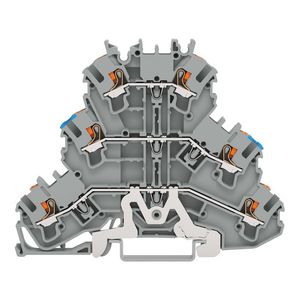 3-etageklem Afscherm-/rijg-/rijgklem 2,5mm² 2202-3218 VVE=50