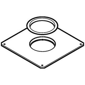Waterkeringsrand 250x250mm voor vloerput 361.614 PVC gecoat