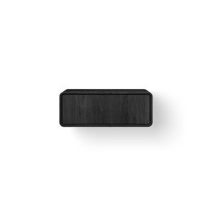 Badmeubelkast WOODEN ROUNDED FRAME 80cm eiken black 1x la