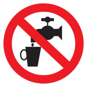 Sticker d=90 geen drinkwater (809-323105)