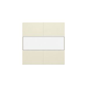 Afwerkingsset 4-voudige pot.vrij knop 24V tekstveld cream