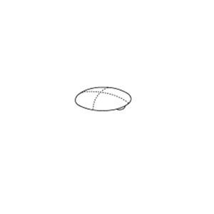 Buffer voor zitting ovaal grijs 44x24x12 mm
