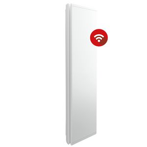 Elektr. verticale paneelradiator E-Comfort ICON WIFI 1800x450mm 2000W RAL9003 structuur wit
