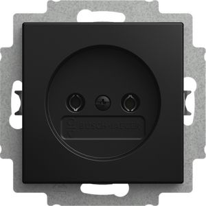 Wandcontactdoos  zonder RA, met schroefklemmen, balance SI matzwart. (2300 UC-915-500)