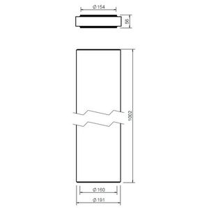 Ventilatiekanaal EasyAir geïsoleerd EPS ø160mm inw. L=1000mm