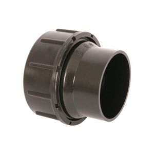 PE eindstuk + schroefdeksel 50mm lang zwart