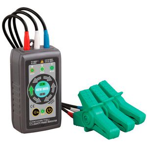 Contactloze draaiveldmeter met draagtas. Meetbereik van 70V