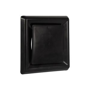 Vierkant afzuigventiel+klemmen Ø150mm zwart