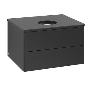 Wastafelonderkast Antao 600x360x500mm Black Matt Lacquer K18010PD