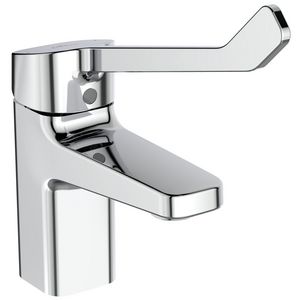 Wastafelmengkraan met lange hendel chroom sprong 104mm incl. waste