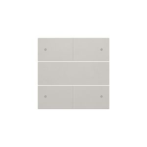 Afwerkingsset 4-voudige pot.vrij knop 24V Led l.grey