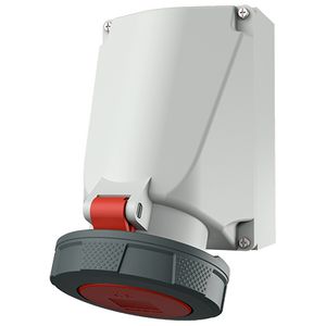 Wandcontactdoos 63A 4-polig 6H 400V IP67