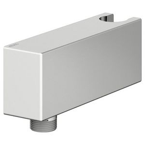 Slangaansluiting met wanddouchehouder roestvrij staal finish