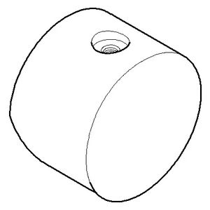 Greep Hendel 43x29mm Platina