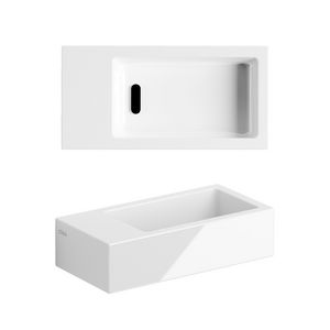 Flush 3 fontein 360x180x90mm wit zonder kraangat LI met plug