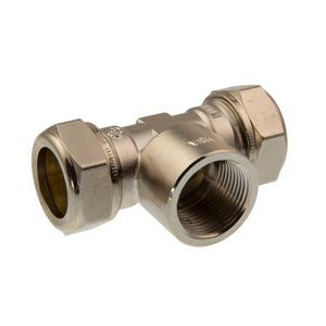 T-koppeling vernikkeld knel 28x1/2"bn.lx28mm S1223