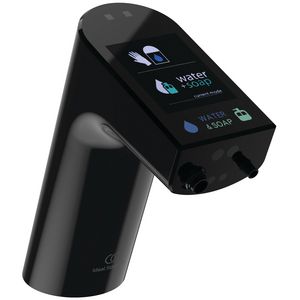 wastafelkraan zonder menging aanraakvrij water&zeep black onyx (zwart)