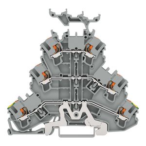 3-etageklem Aard-/rijg-/rijgklem Met Druk 2202-3257 VVE=50