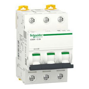 Installatieautomaat 3-polig In= 2A C-karakteristiek iC60H
