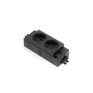 Contactblok 2x 230V RA type 910 GST o.g. in/uit zwart