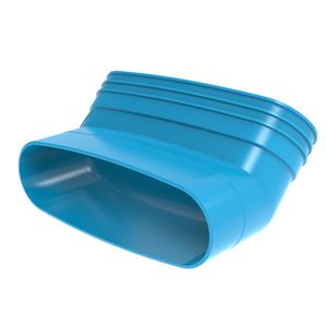 Staande bocht lijm 45° PVC luchtverdeelsysteem VENTIZA blauw (235x80mm) mof/spie