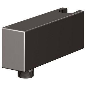 Slangaansluiting met wanddouchehouder titaanzwart geborsteld