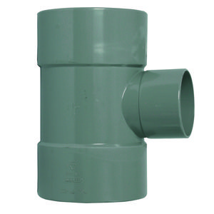 Wadal PVC lijm T-stuk 88° 110x50mm grijs 3x mof