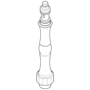 Aansluitin Schacht middenstuk 42x178,5mm Dark Platinum gebl.