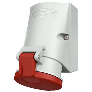 Wandcontactdoos 32A 7-polig  6H 400V IP44 HW/VN
