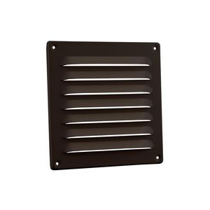 ALU schoepenrooster 160x160mm bruin