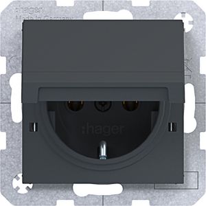 SCHUKO-wandcontactdoos vergrend.afd. steekkl. A.x/C.x antrac